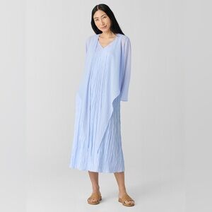 Eileen Fisher | Dresses | Nwt Eileen Fisher Round Neck Jersey Dress Organic  Cotton Navy Blue Size Large | Poshmark